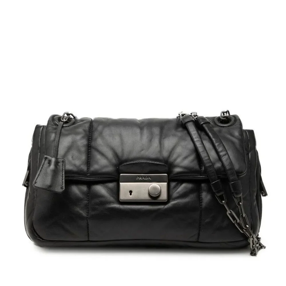 Prada Nappa Bomber Chain Shoulder Bag
